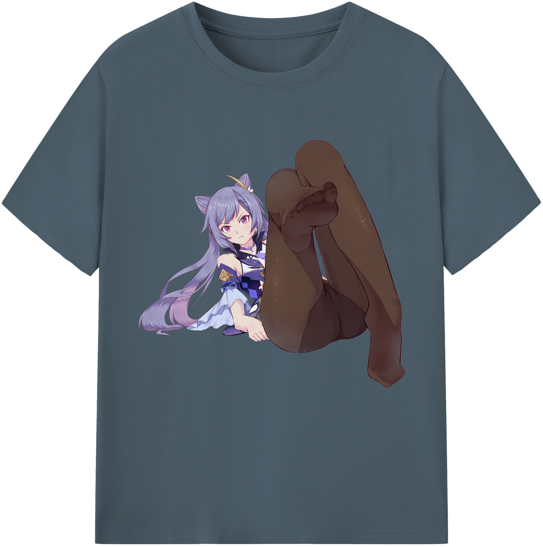 げんし神 刻晴 こくせい genshin Kokusei 綿100％半袖Tシャツ（フロントプリント）